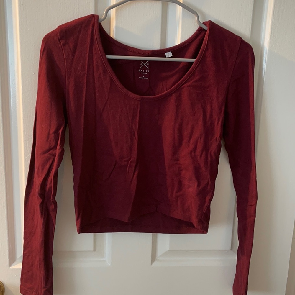 Maroon Crop Top